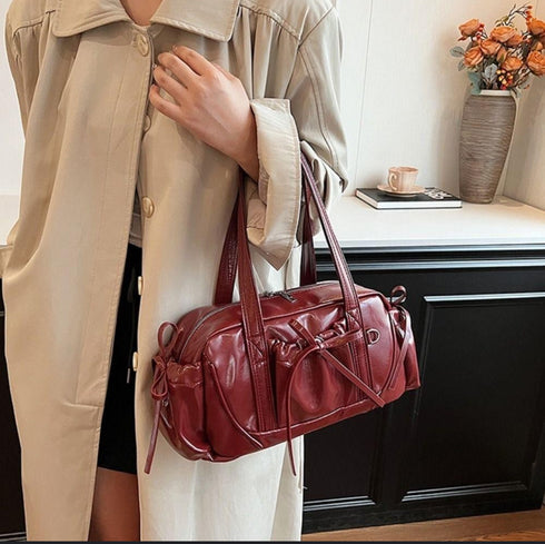 Women High Fashion Trendy BowKnot Hobo Shoulder Bag